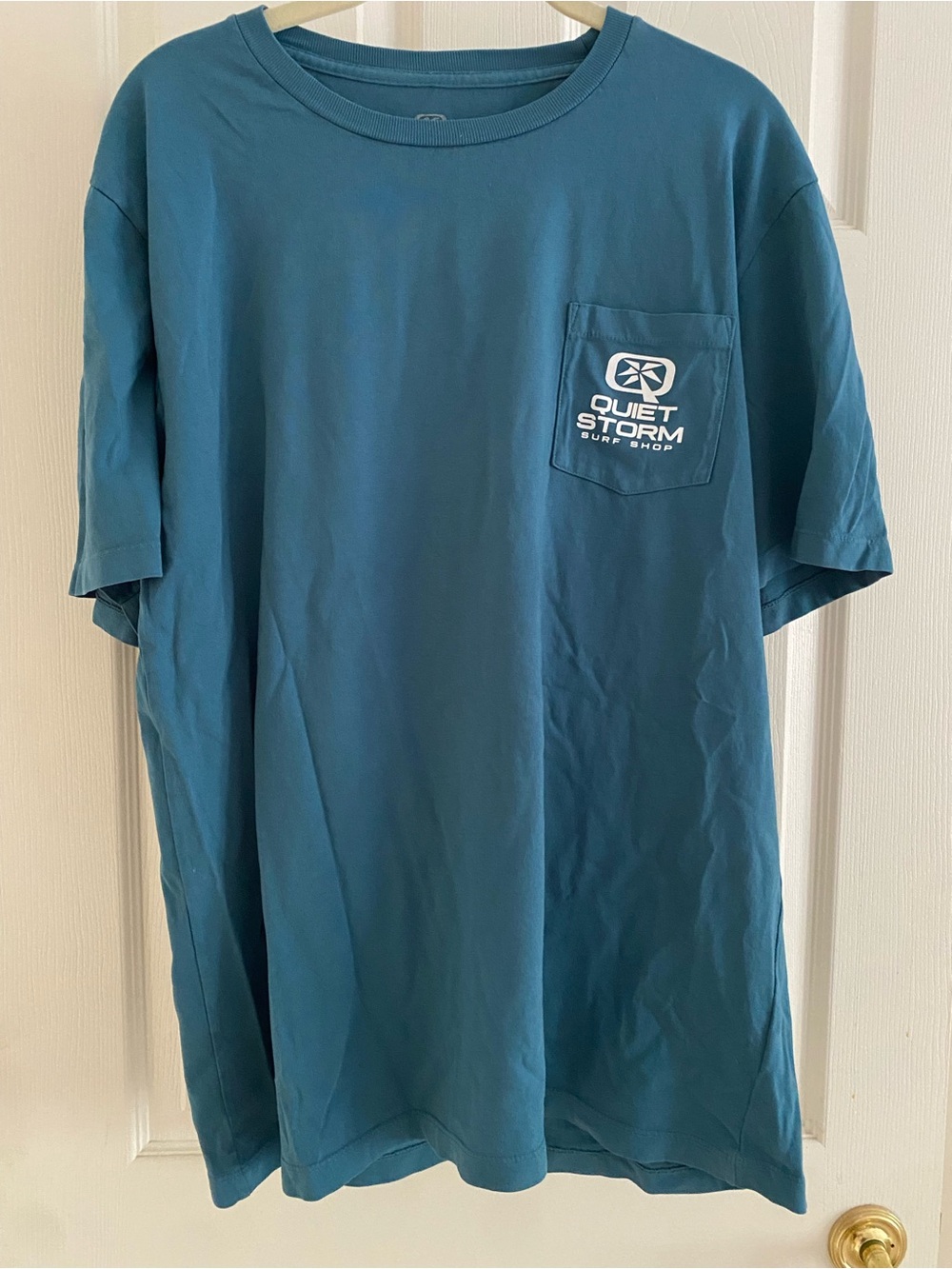 Quiet Storm Teal Short Sleeve Pocket T-Shirt